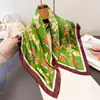 Pañuelo Cuadrado Estampado de Imitación Seda, Infantil y Energético, Pañuelo de Cuello Versátil y de Alta Gama, Pañuelo Cuadrado Pequeño, Pañuelo para la Cabeza, Pañuelo de Seda, Bufanda para Mujer