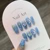 Nova coleção de armadura pura usada à mão fada vento handmade nail patch terminado unhas falsas fábrica atacado produtos acabados