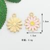 Flor margarida faça você mesmo acessórios de joias de liga gota de óleo flor acessórios de cabelo brincos chaveiro joias pingente