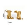 Colgante de Botas de Acero Inoxidable Colgante de Zapato Aceite Goteando Chapado en Oro de 18 Quilates Pulsera DIY Collar Colgante para Bolso Colgante Venta al por Mayor