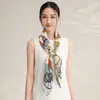 Fábrica de Pañuelos de Seda Diseño Original Estilo Europeo y Americano Pañuelo de Seda Cuadrado de 90 cm Patrón Estampado por Ambos Lados Pañuelo de Seda de Morera