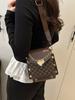 2025 Nueva Moda Coreana Chica del Bosque Bolso Cruzado de un Solo Hombro Estampado Personalizado Bolso para Teléfono de Tira Ancha de Celebridad de Internet Bolso Pequeño