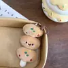Llavero de Brocheta de Barbacoa de Dibujos Animados Lindo Creativo Realista Simulación de Comida Nudo de Algas Berenjena Muñeco de Peluche Colgante para Mochila
