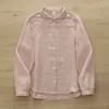 Colección Otoño 2026 Estilo Japonés Cuello Camisero Color Sólido Holgada Camisa de Manga Larga de Gasa de Doble Capa para Mujer Venta al por Mayor