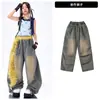Roupa de Jazz para Meninas, Top Azul e Calça, Conjunto Estilo Grupo de Meninas, Roupas da Moda para Performance de Jazz Infantil, Verão para Meninas