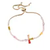 Pulseira de puxar com cruz de zircônia banhada a ouro 18k real, estilo nicho de alta qualidade, joia feminina versátil e elegante