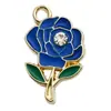 Mistura 20 Acessórios de Joias de Liga Azul com Gota de Óleo DIY Pulseira Brincos Chaveiro Sereia Estrela do Mar Flor Pingente