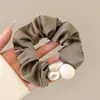 Scrunchie de Renda Estilo Coreano para Mulheres 2026 Novo Estilo Elástico de Cabelo Estilo Preguiçoso Corda de Cabelo Grande Acessório para Coque Flor de Cabelo