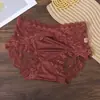 Ropa Interior Sexy de Encaje Rojo para Mujer con Bordado de Encaje Sin Costuras Tallas Grandes de Mujer Malla de Cintura Alta Bragas Fabricante