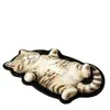 Alfombra de Piso con Patrón de Gato Visual 3D Transfronteriza de Imitación Cachemir para Decoración de Balcón en Casa, Alfombra de Piso Gruesa de Felpa Amigable con la Piel para Sala de Estar