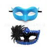 Máscara Facial Meia-Face Retrô Casal Veneza Flor Lateral Festa à Fantasia Fantasia Amazon Transfronteiriça