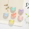 Fornecimento direto da fábrica DIY feito à mão banhado a cores 18mm banhado a cores convexo pêssego amor contas soltas acrílico acessórios de vídeo