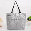 Sacola de papel Dupont retrô resistente a rasgos, bolsa de compras lavável, ecológica, personalizada, de ombro, para atacado