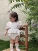 Ropa de Verano para Bebé Estilo Coreano Estilo Extranjero Ropa Enteriza para Bebé Manga Burbuja Ropa para Gatear Primer Año Banquete de los Cien Días Ropa Ha de Princesa