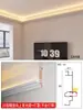 Pálpebra dupla canaleta de luz luminosa sem teto montada na superfície luz linear linha de canto liga de alumínio LED