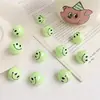 Cuentas Redondas Amarillas de Acrílico con Cara Sonriente de 19 mm para Pulsera DIY, Collar, Accesorios de Joyería, Cuentas Sueltas