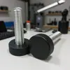 30mm-m12 redondo serrilhado PVC borracha macia pé tapete móveis pé ajustável pé antiderrapante pé plástico pé