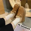 Sapatos de Algodão Birkenstock Feminino Inverno Mais Veludo Roupa Externa 2026 Novo Slip-on Sola Grossa Aumento de Altura Cabeça Grande Sapatos Pão Botas de Neve