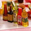 Botella de resina cocina comida y juego simulación mini miniatura juguete accesorios al por mayor tienda de conveniencia pequeña accesorios Bolsa de la Suerte