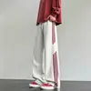 Pantalones Deportivos de Retazos con Tres Rayas Estilo Retro Americano para Primavera y Otoño, Pantalones Deportivos para Hombre, Pantalones Casuales para Estudiantes Universitarios para Clase de Educación Física