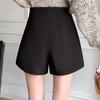 Shorts Pretos para Mulheres, Verão Fino Casual Tamanho Grande Corpo em Forma de Pera Cintura Alta Design Emagrecedor Hot Girl Perna Larga Hot Pants