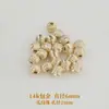 Pulsera Tao Chapada en Cobre Oro 18K Accesorios DIY Cuentas Espaciadoras Color Fuerte Retención Cuentas Calabaza Cuentas Redondas de 10 mm Pulsera Semi-Terminada Cuentas