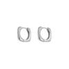 Aretes geométricos cuadrados de plata esterlina s925 para mujer, aretes de red populares, modernos, geniales y brillantes, temperamento de Corea del Sur, aretes personalizados