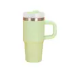 Taza de Coche Portátil de 14 oz con Asa, Taza de Hielo para Coche de Acero Inoxidable 304, Taza Infantil con Popote, Aislada al Vacío