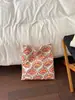 Bolsa de tela de gran capacidad para mujer, Nuevo estilo étnico 2026, Bolso de hombro con bloques de color, Bolso ligero para clase y tutoría, Bolso de hombro