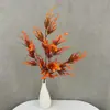 Buquê de flores artificiais, decoração com flores secas, decoração para sala de estar, adereços para fotografia de casamento, buquê de lírio-do-vale, flores feitas à mão