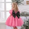 Vestido de Princesa Estilo Nuevo para Niños Pequeños y Medianos, Mangas Abullonadas, Vestido Esponjoso de Cumpleaños, Vestido de Performance de Princesa Europeo y Americano, Venta al por Mayor de Fábrica