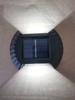Luminária de Parede 6 LEDs Up-And-Down Alimentada por Energia Solar, Lâmpada de Muro para Jardim Externo, Lâmpada de Noite à Prova d'Água 4 LEDs para Pátio, Super Brilhante