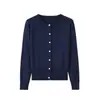 Suéter cárdigan de punto liso color sólido Andy Velvet para mujer, otoño, nuevo estilo coreano, holgado, casual, versátil, de manga larga