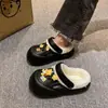 Novedad Otoño/Invierno 2026 Pantuflas Peludas Cálidas y Cómodas con Forro de Felpa para Uso en Exteriores, Impermeables, Uso en Casa, Algodón Antideslizante con Suela Gruesa
