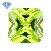Huagang Gem Square Chanfro Maçã Verde Zircão Fruta Verde Zircônio Pedra Nua Pedra Sintética Hao Stone CZ Fábrica Atacado