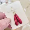Pendientes de Perla con Forma de Gota de Agua de Moda Gancho de Oreja de Plata S925 Pendientes de Perla de Imitación de Concha Pendientes Largos de Gama Alta para Mujeres Aspecto Adelgazante Nuevo Estilo