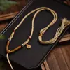 Cuerda Trenzada Hecha a Mano para Colgante de Xizang Marca Buda Thangka Cordón de Alta Calidad Cuerda para Collar de Cera de Abeja Frotada a Mano Cuerda de Algodón Decoración de Estilo Étnico