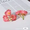 Fabricante Retro Tres Puntas Borde Tostado Cadena de Flores Accesorios DIY Tres Flores Pequeñas Flor Falsa de Seda Tocado Guirnalda Material Accesorios