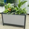 Caja de Flores de Aleación de Aluminio Caja para Plantar Verduras en Patio Exterior Maceta de Balcón Caja para Plantar Árboles Marco Biselado Caja para Plantar Azulejos Kaka Hu