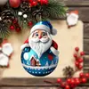 Pelota Azul Papá Noel Transfronterizo Coche Nuevo Producto Dibujos Animados Acrílico Navidad Nueva Decoración Colgante de Coche