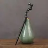 Estilo Nacional Madeira Elegante Grampo de Cabelo Estilo Antigo Grampo de Cabelo Hanfu Jardim de Osmanthus Gardênia Flor de Ameixa Disco Borboleta Acessório de Cabeça Franja Lateral
