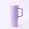 Taza térmica de acero inoxidable 304, gran capacidad, con asa y pajilla, portátil para uso en coche, vaso de agua para exteriores, taza de café