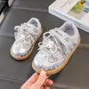 Zapatos para Niña 2026 Otoño Nuevo Estilo Moño Plateado Zapatos Argan para Niños Dibujos Animados para Niñas Zapatos Deportivos Antideslizantes Venta Caliente
