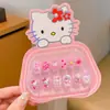 Adesivos de Unha Sanrio para Crianças, Arte de Unha Fofa e Divertida, Peças de Unha para Estudantes, Peças de Unha Doces, Unhas Vestíveis para Crianças