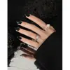 560 Versão coreana do INS design de nicho temperamento all-match textura de cristal incrustada anel aberto de prata esterlina S925 para mulheres