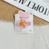 Nuevo Estilo Coreano Pinza para el Cabello con Hilo Tejida a Crochet Borde de Flor Pinza para el Pelo Colorida Flor Pequeña 3D Pinza Lateral Pinza para Flequillo