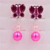 Brincos de Clipe Infantis Desenho Animado Sem Orelhas Furadas Diamante Colorido Contas Penduradas Brincos com Franja Brincos Decorativos para Meninas Preço por Par Estilo Infantil