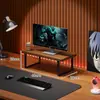Prateleira de Armazenamento para Mesa, Suporte para Monitor de Computador, Organizador de Teclado, Suporte para Laptop