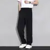 Traje Ligero de Verano Pantalones Casuales de Seda Helada Pantalones para Hombre Sueltos Rectos Pantalones de Alta Calidad Pantalones de Traje Hangling