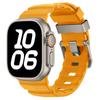 Correa de Silicona Wild Trail Compatible con Apple 789 10ª Generación iWatch S11 Ultra Banda de Muñeca Hebilla de Metal Titanio Negro
